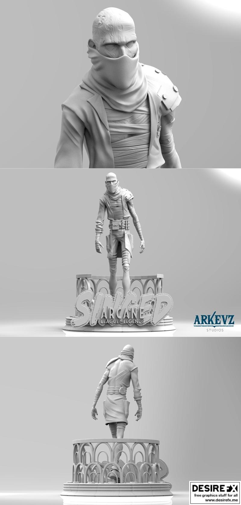 弧光：3D打印模型|Singed – Arcane – 3D Print Model STL