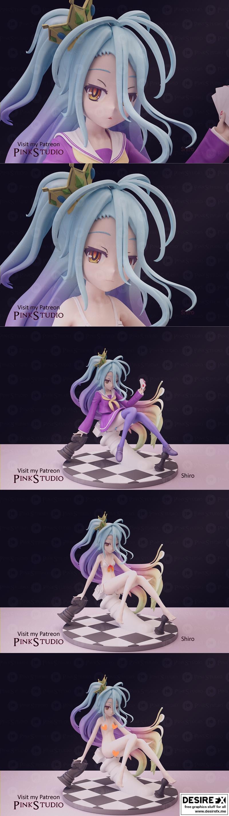 Pink Studio – Shiro – 3D打印模型|Pink Studio – Shiro – 3D Print Model STL