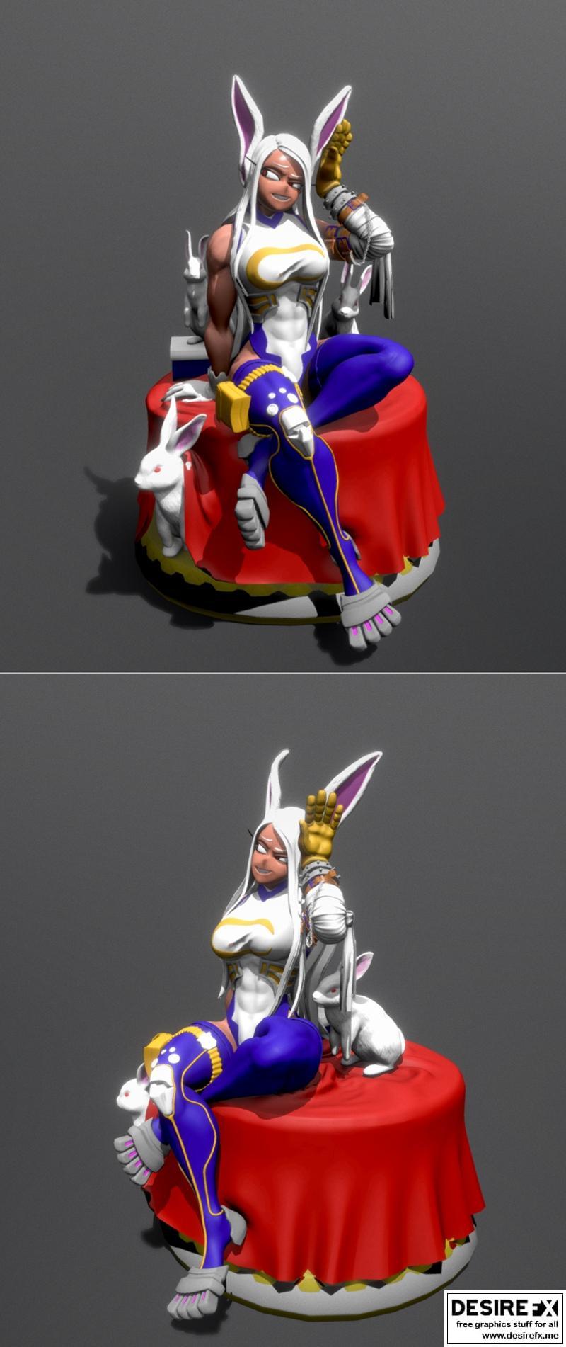 瑞兔英雄——我的英雄学院——Mirko 3D打印模型|Rabbit Hero – Mirko My Hero Academia – 3D Print Model STL