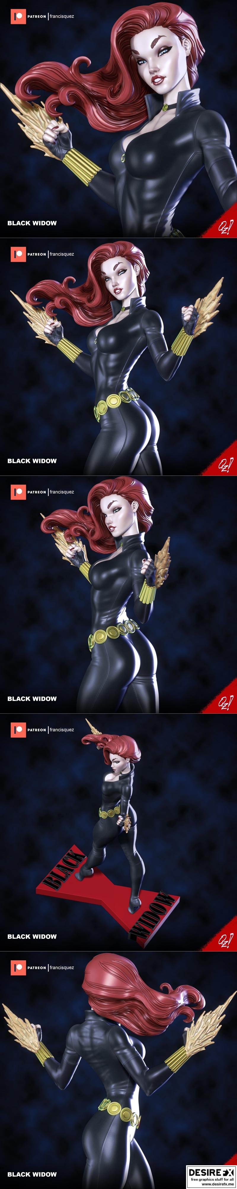 黑寡妇3D打印模型|Black Widow with NSFW version by Francis Quez – 3D Print Model STL