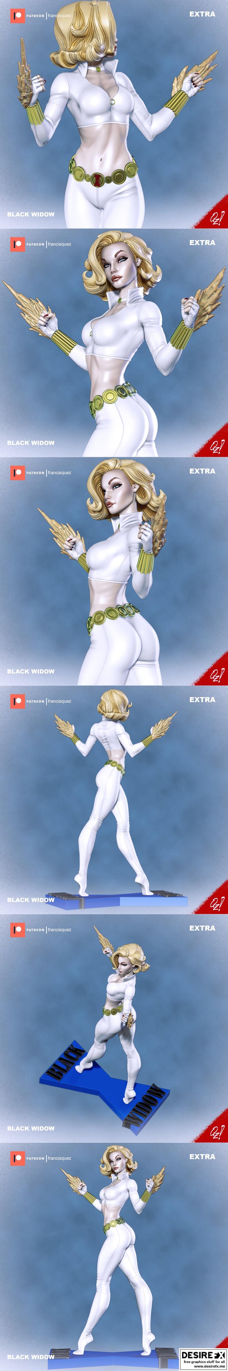 黑寡妇3D打印模型|Black Widow with NSFW version by Francis Quez – 3D Print Model STL