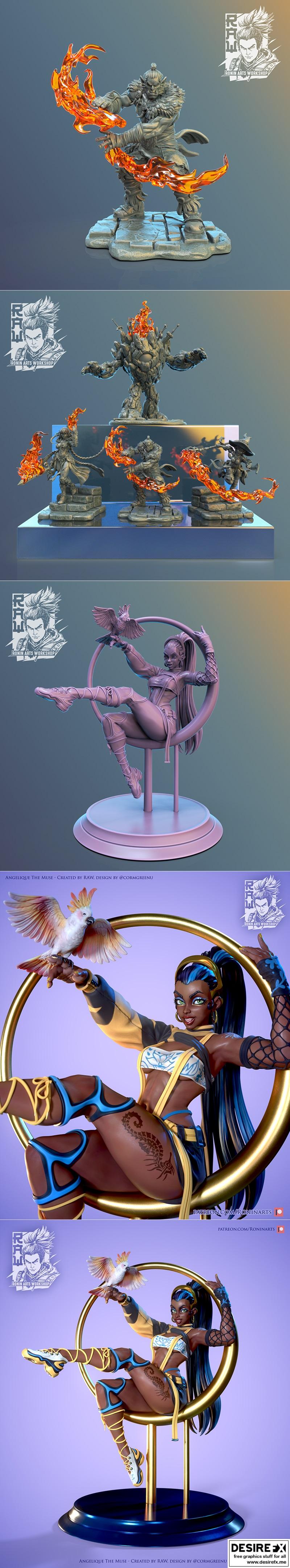 Ronin Arts Workshop RAW - 3D打印模型：M25三月2023作品集|Ronin Arts Workshop RAW – M25 March 2023 – 3D Print Model STL