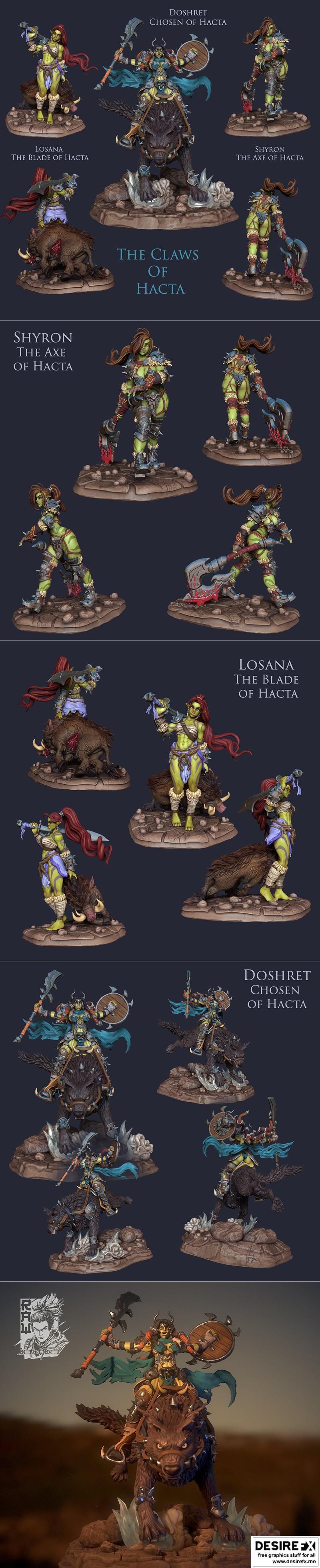 Ronin Arts Workshop RAW系列 | M24作品 | Hacta之爪 3D打印模型|Ronin Arts Workshop RAW – M24 – The Claws of Hacta February 2023 – 3D Print Model STL