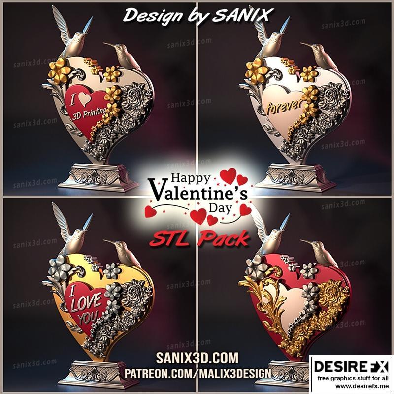 圣雪3D打印模型：情人节装饰设计|Valentine’s Day (decoration) – Sanix – 3D Print Model STL