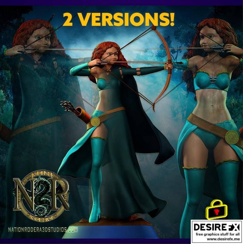 纳特罗德拉 - 莫瑞达勇者 - 3D打印模型|Nation Rodera – Merida Brave – 3D Print Model STL
