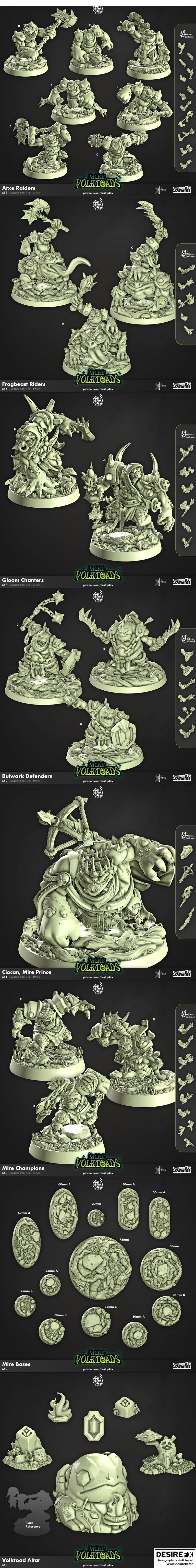 Cast N Play - 《Mire Volktoads》三维度打印模型|Cast N Play – Mire Volktoads March 2023 – 3D Print Model STL