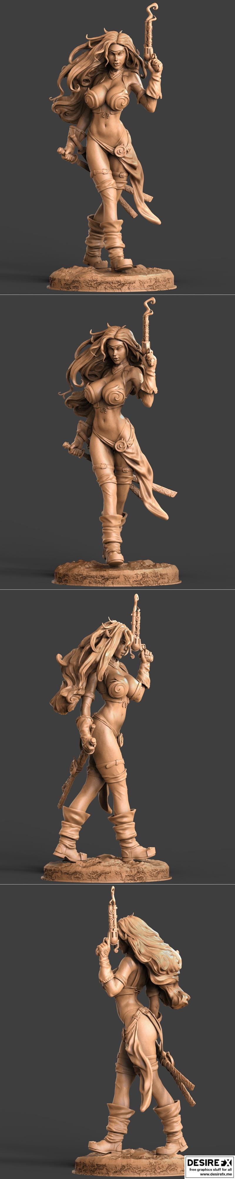 红月姬 3D打印模型 STL|Red Monika – 3D Print Model STL