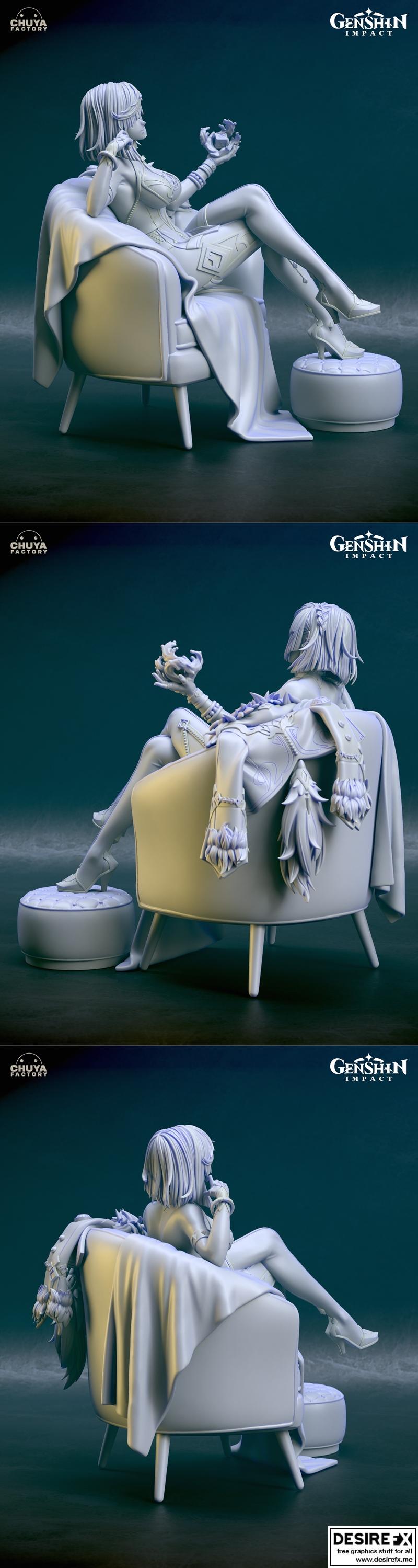 叶兰 - 春夏工坊 - 3D打印模型|Yelan – Chuya Factory – 3D Print Model STL