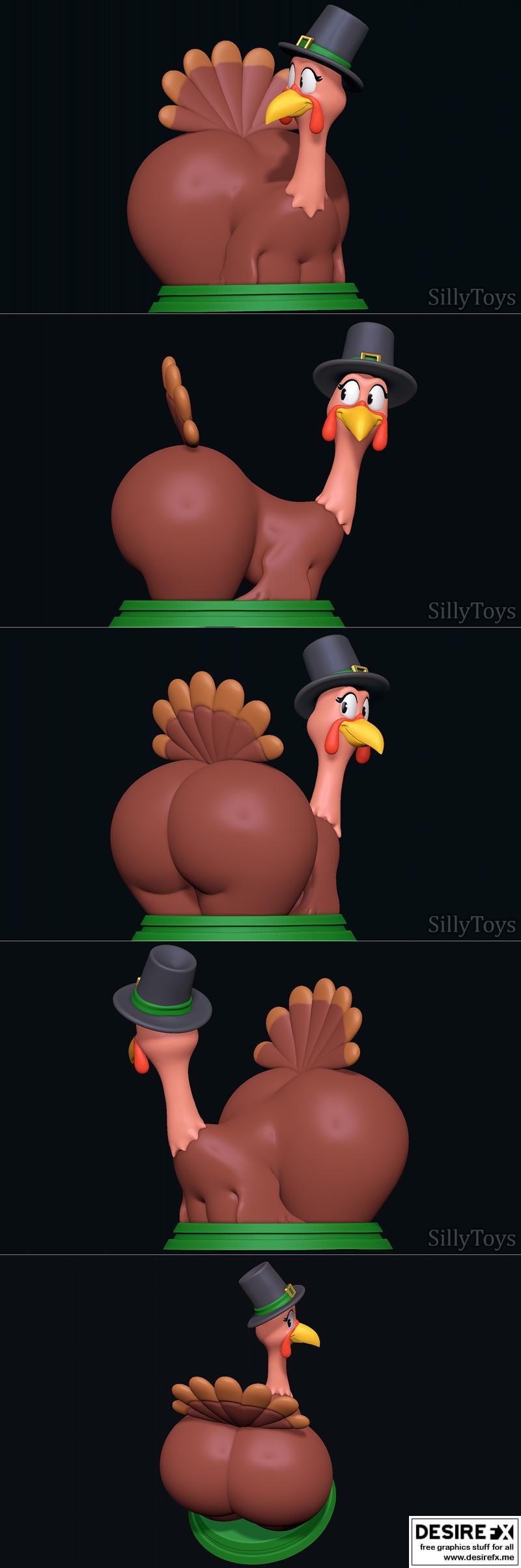 感恩节大翘臀3D打印模型|Turkey Big Booty for Thanksgiving – 3D Print Model STL