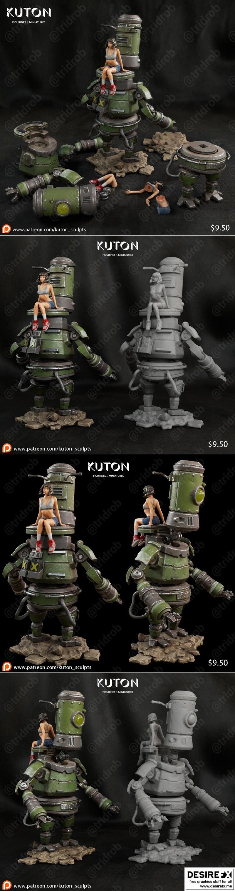 KUTON机械少女3D打印模型|KUTON – Mech Girl – 3D Print Model STL