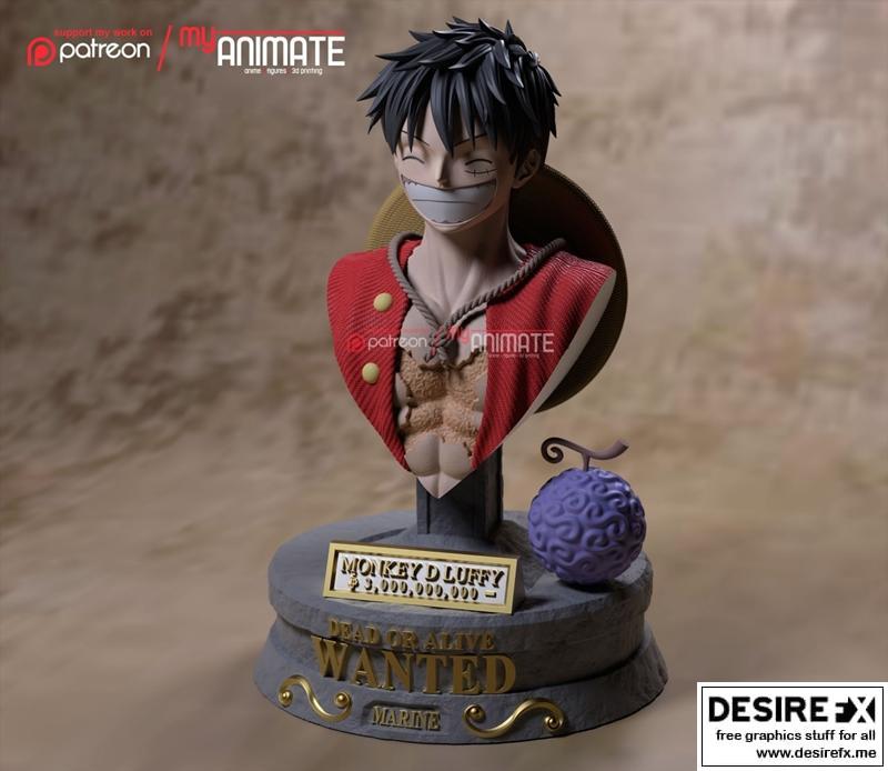 路飞3D打印模型|Luffy Bust – 3D Print Model STL
