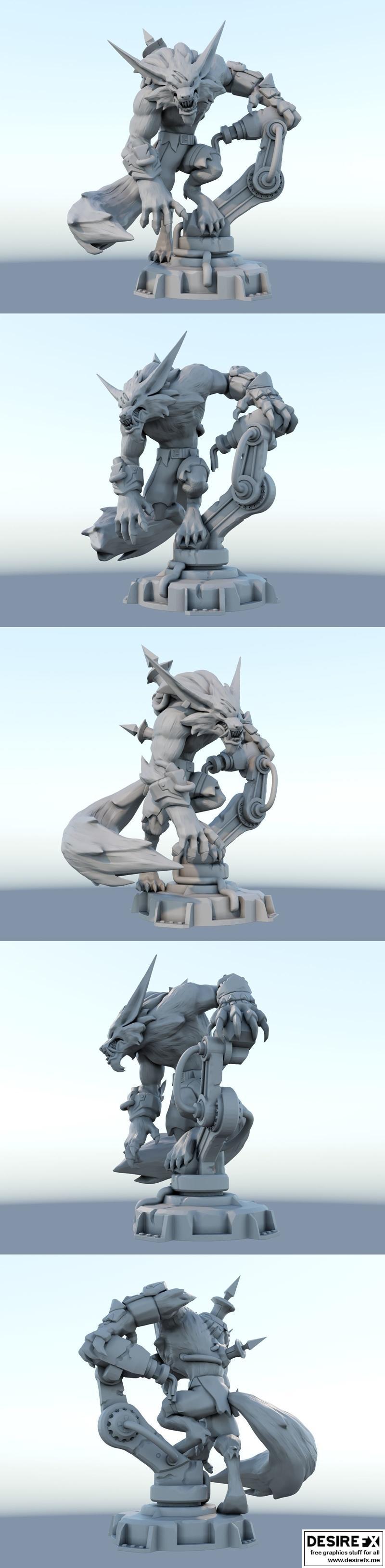 战争领主LOL 3D打印模型|Warwick League of Legends – 3D Print Model STL