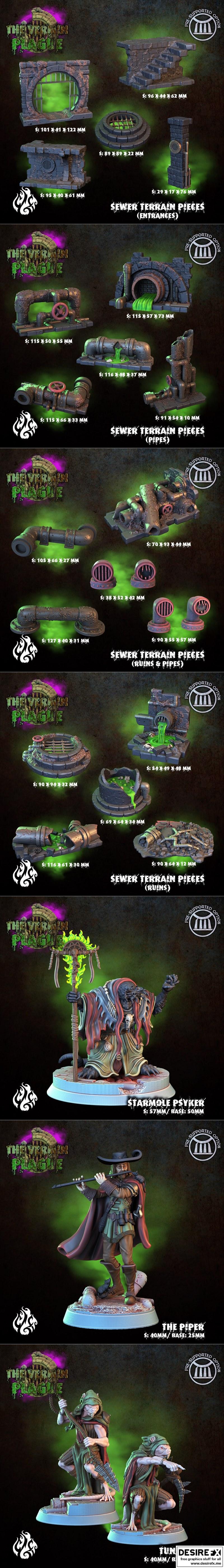 Crippled God Foundry出品《变民瘟疫》3D打印模型|Crippled God Foundry – The Vermin Plague February 2023 – 3D Print Model STL