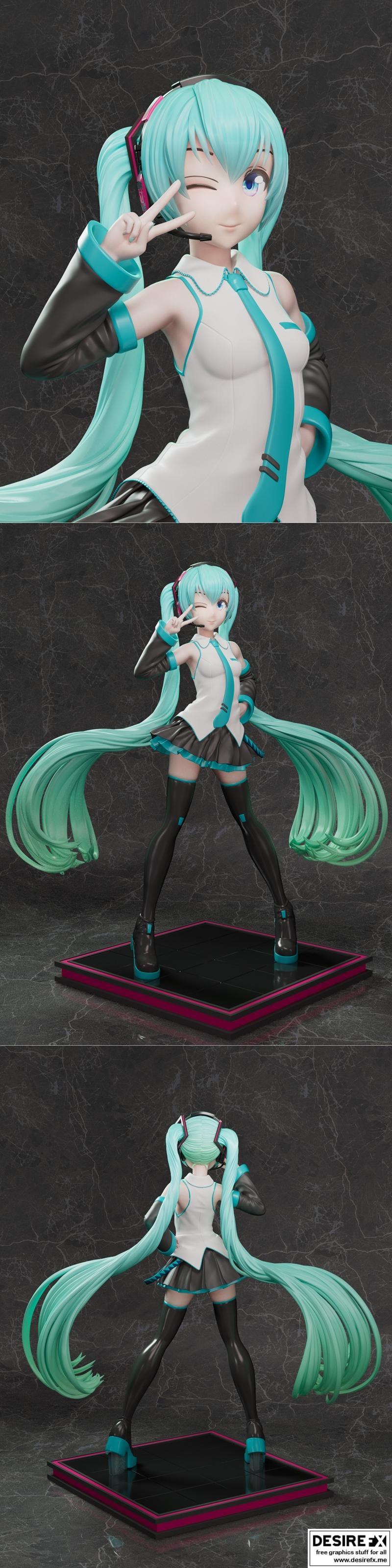 米娜3D打印模型|Hatsune Miku – 3D Print Model STL
