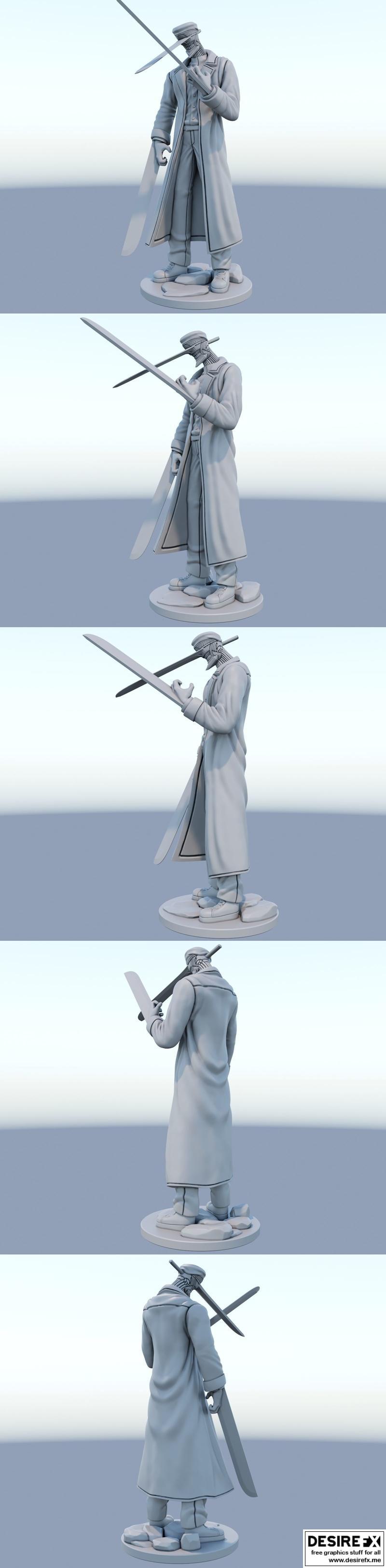链锯人 佐助 3D打印模型|Katana Man from Chainsawman – 3D Print Model STL