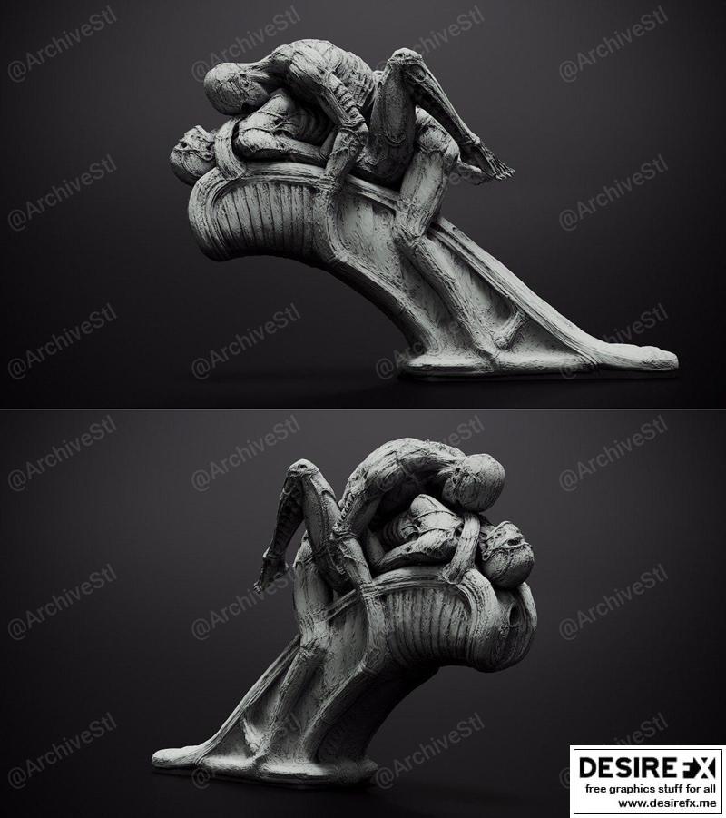 蔑视雕像 - 3D打印模型|Scorn Statue – 3D Print Model STL