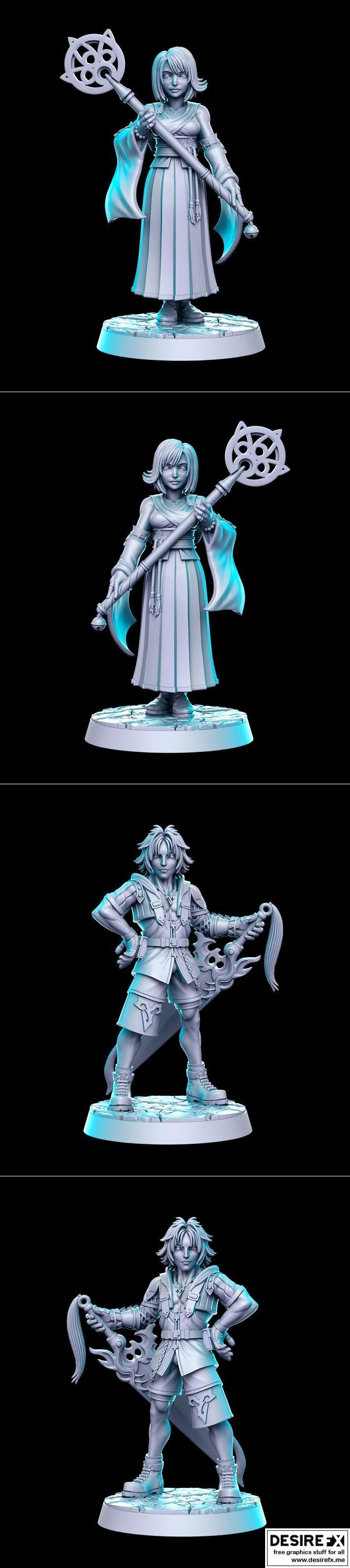 RN工作室 - 丽欧娜与提同诺斯 - 3D打印模型|RN Estudio – Lioona and Tithonus – 3D Print Model STL