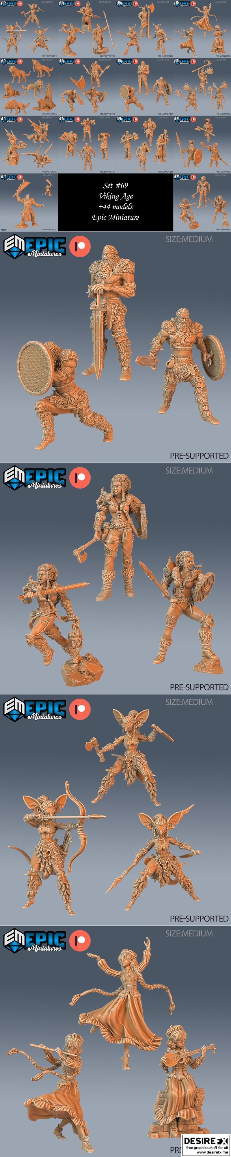 北欧维京时代3D打印模型|Epic Miniatures – Viking Age – 3D Print Model STL
