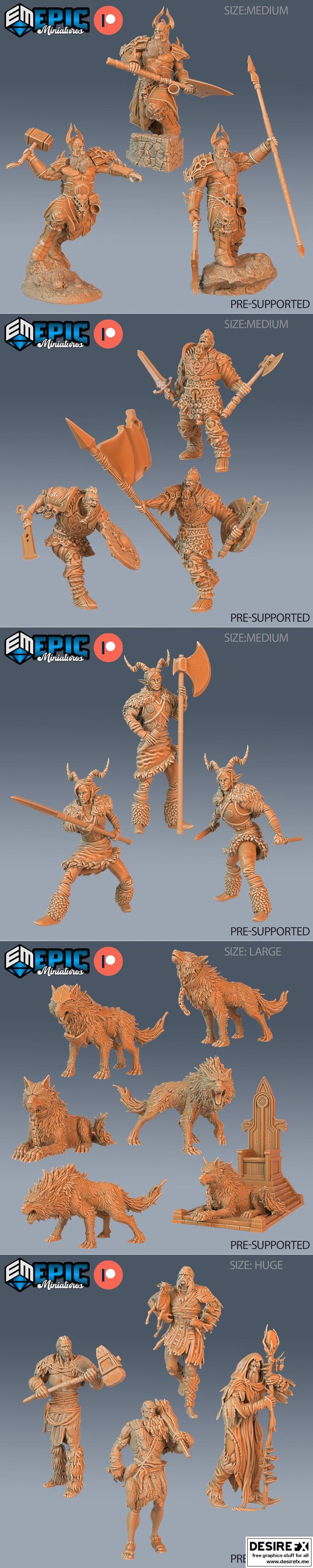 北欧维京时代3D打印模型|Epic Miniatures – Viking Age – 3D Print Model STL