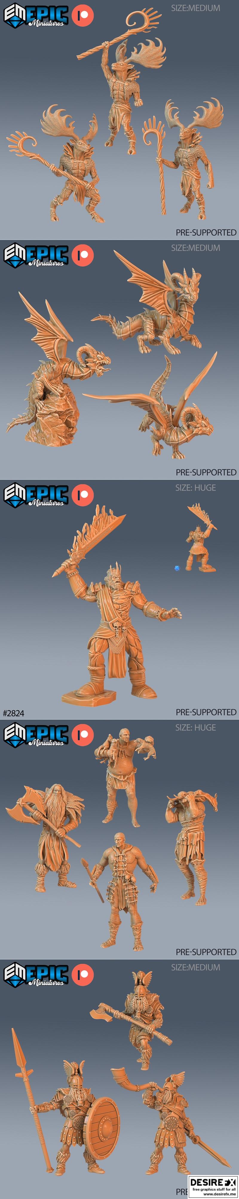北欧维京时代3D打印模型|Epic Miniatures – Viking Age – 3D Print Model STL