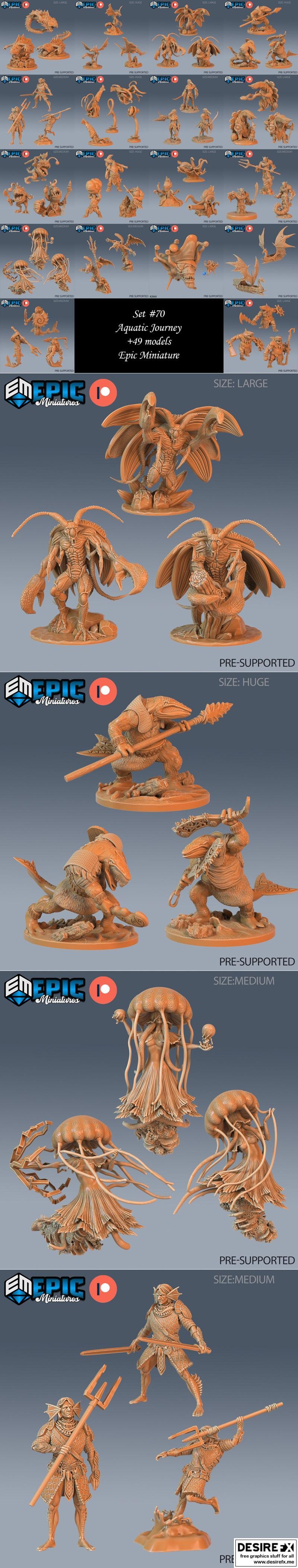 史诗迷你模型——水之旅程3D打印模型|Epic Miniatures – Aquatic Journey – 3D Print Model STL