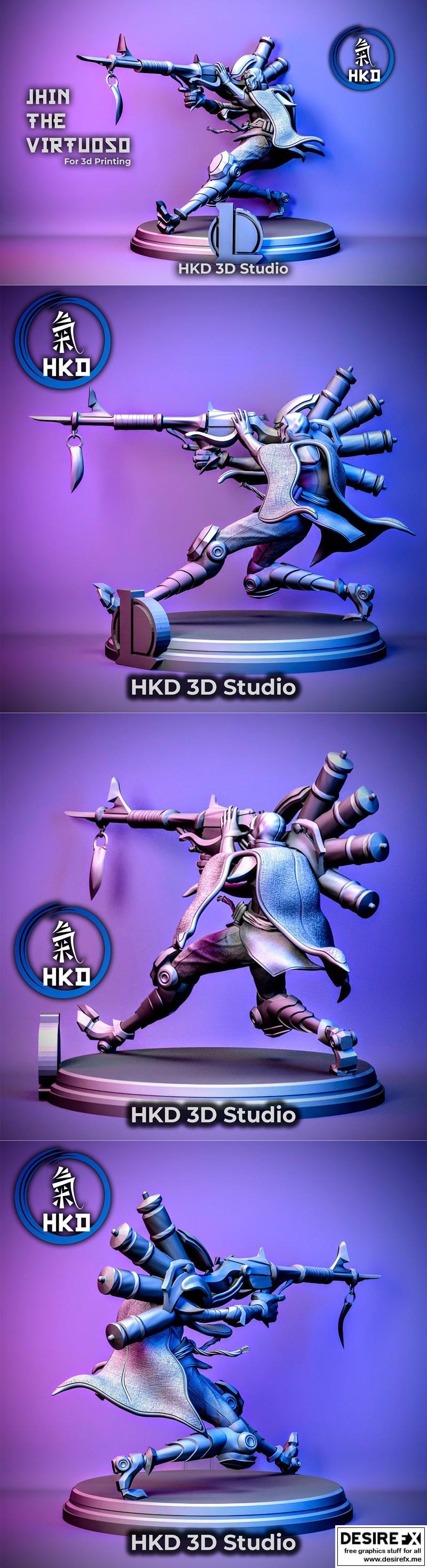 Jhin 3D打印模型粉丝艺术作品|Jhin The virutoso Fanart – League of legends – 3D Print Model STL