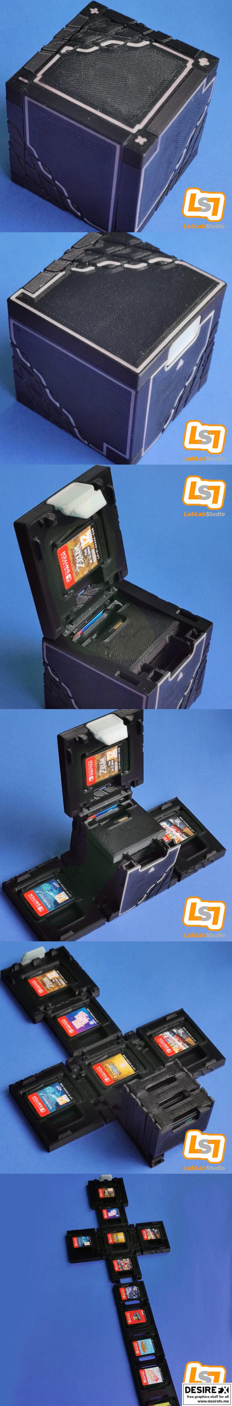 任天堂游戏卡带收纳立方体——3D打印模型|Nintendo Game Cartridge Storage Cube – 3D Print Model STL
