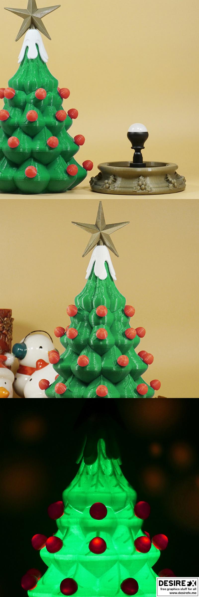 圣诞树灯 3D打印模型|Lamp Christmas Tree – 3D Print Model STL