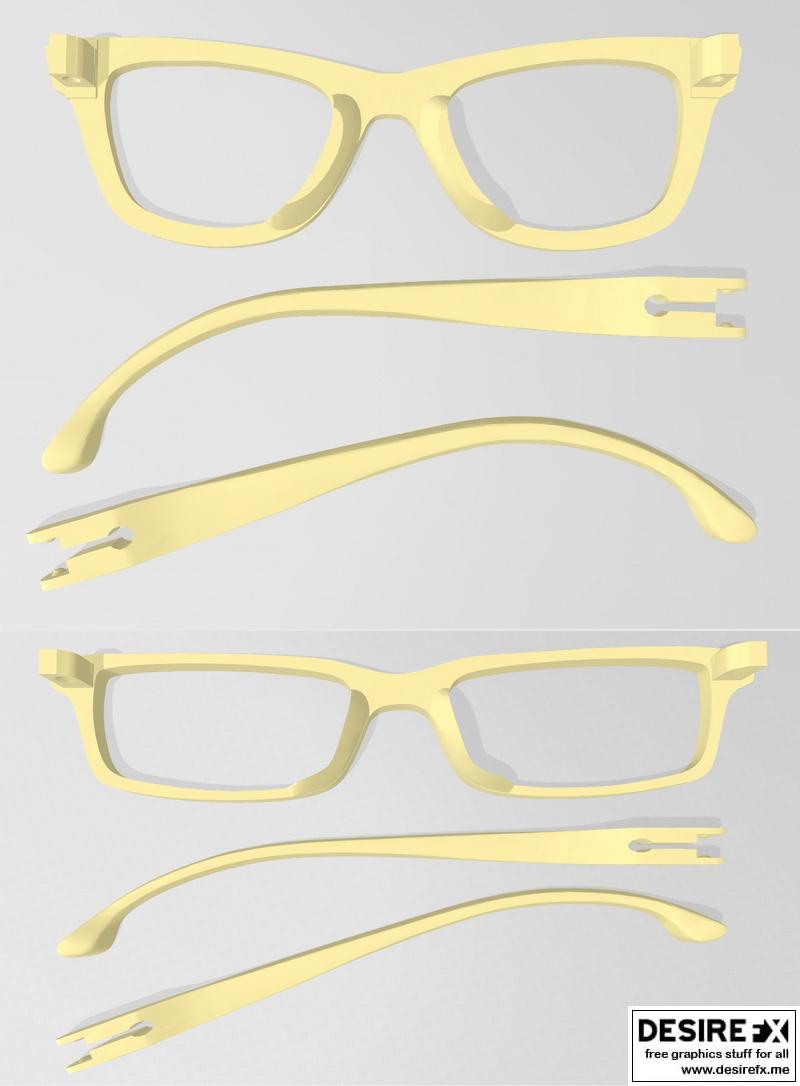 3D打印模型：赛博朋克眼镜架 STL|Glasses Frames – 3D Print Model STL