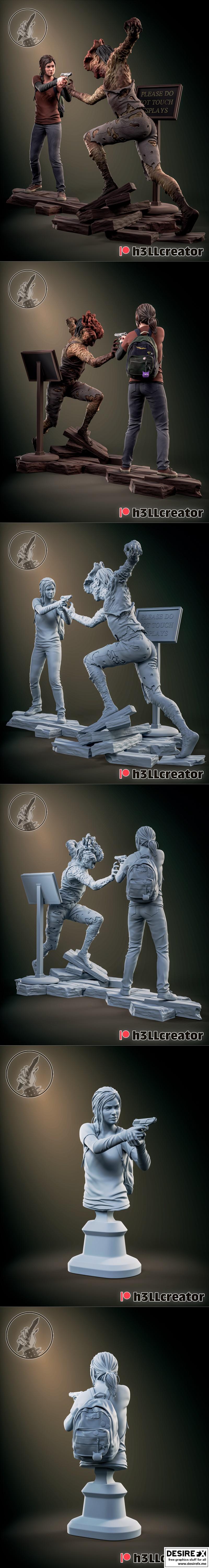 H3LL创作者——乔尔与艾莉——3D打印模型|H3LL Creator – Joel and Ellie – 3D Print Model STL