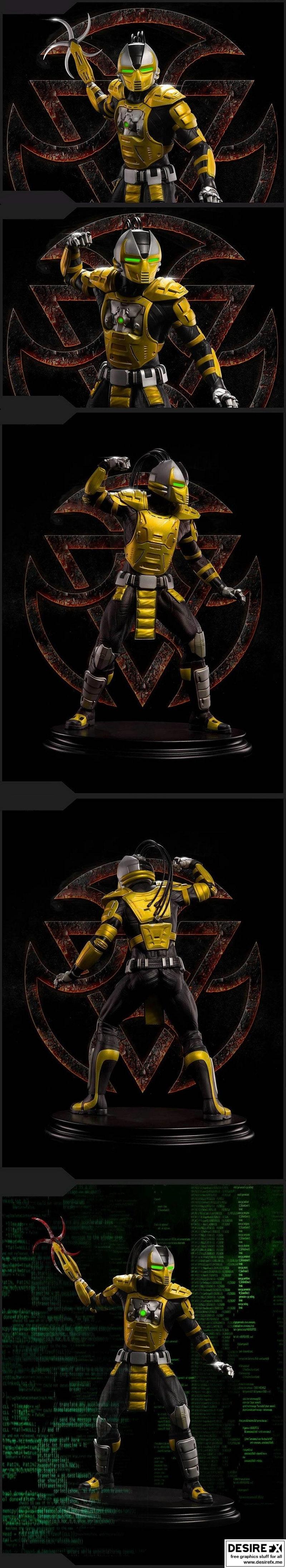 功夫对决 - 塞拉克斯 - 3D打印模型|Mortal Kombat – Cyrax – 3D Print Model STL