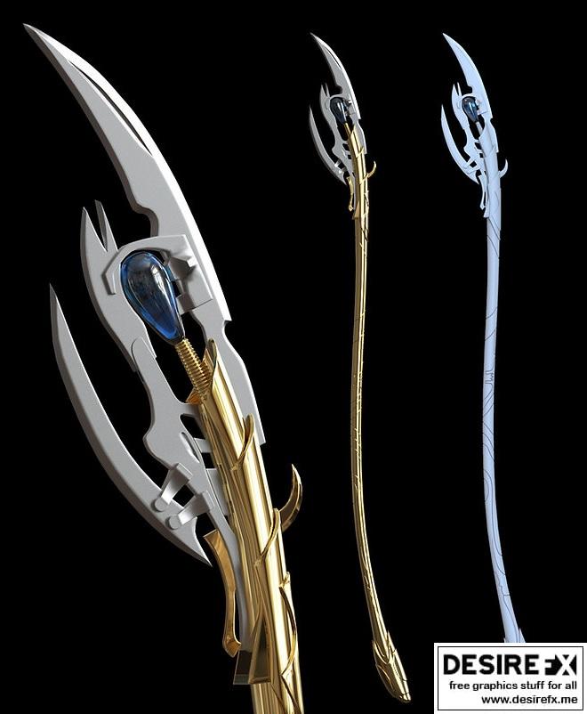 洛基奇塔乌里权杖 3D打印模型|Loki Chitauri Scepter Staff Weapon Stick – 3D Print Model STL