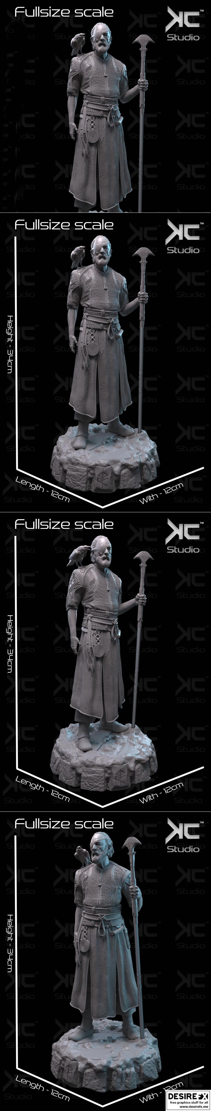 奥丁同人艺术作品 - Kc工作室 - 3D打印模型|Odin Fan Art – Kc studio – 3D Print Model STL