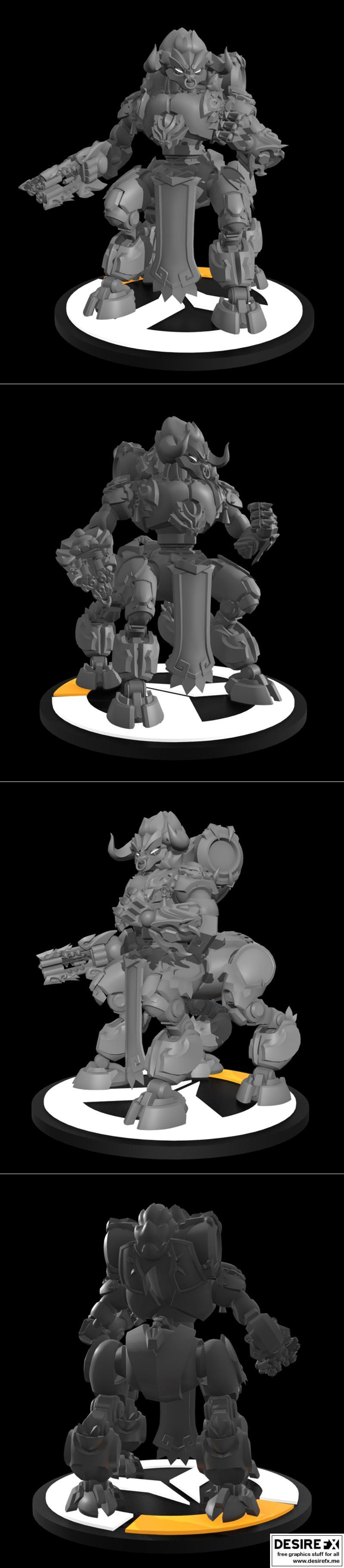 奥瑞莎 Overwatch 3D打印模型|Orisa Overwatch – Bull Demon Orisa Skin – 3D Print Model STL