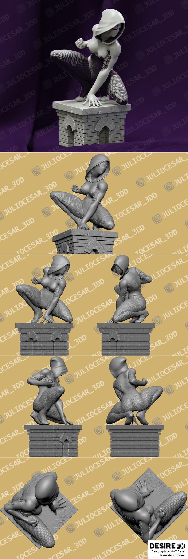 蜘蛛格温 3D打印模型|Spider Gwen – juliooka – 3D Print Model STL