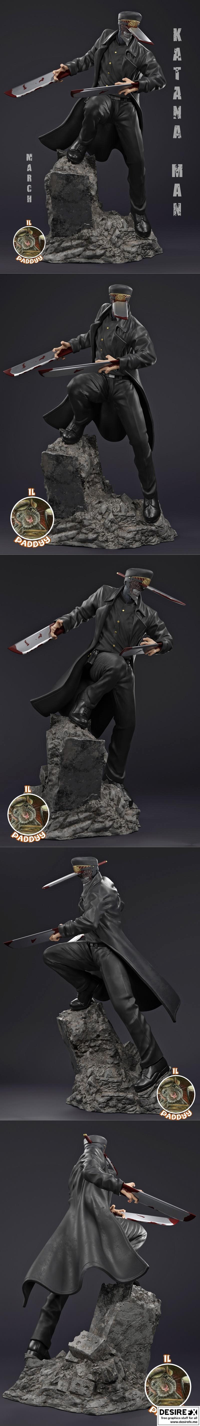 凯达曼——帕迪尔——3D打印模型|Katana Man – Il Paddyyl – 3D Print Model STL