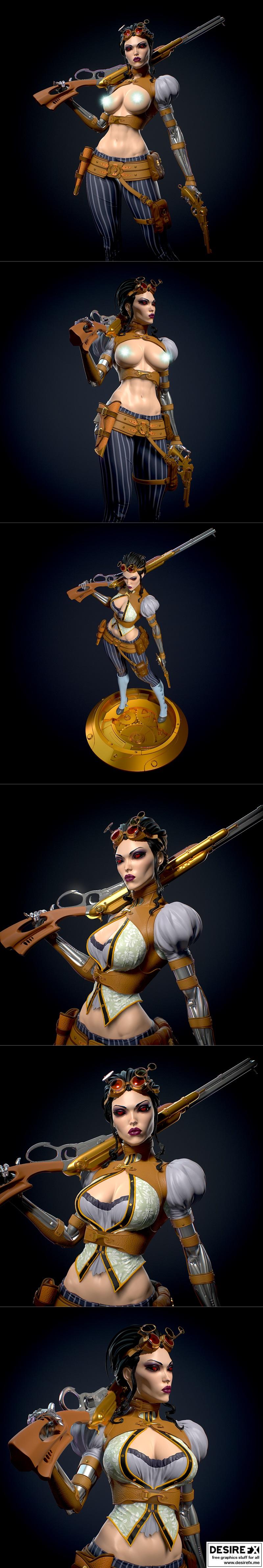 Lady Mechanika 3D打印模型|Lady Mechanika – Yan-H – 3D Print Model STL