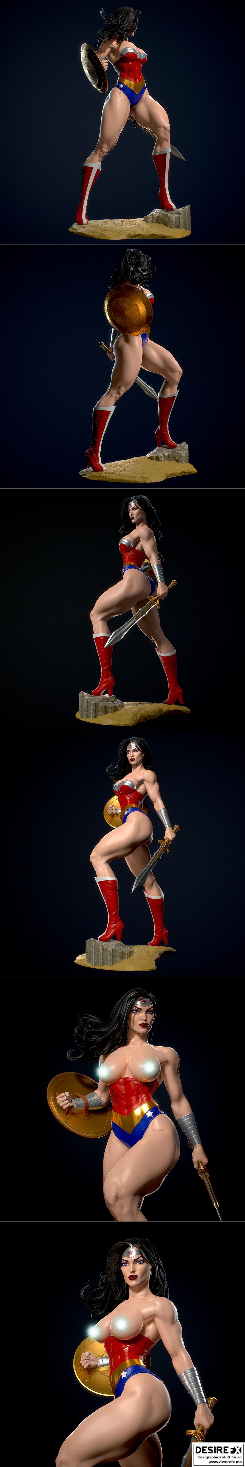 神奇女侠 - Yan-H - 3D打印模型|Wonder woman – Yan-H – 3D Print Model STL
