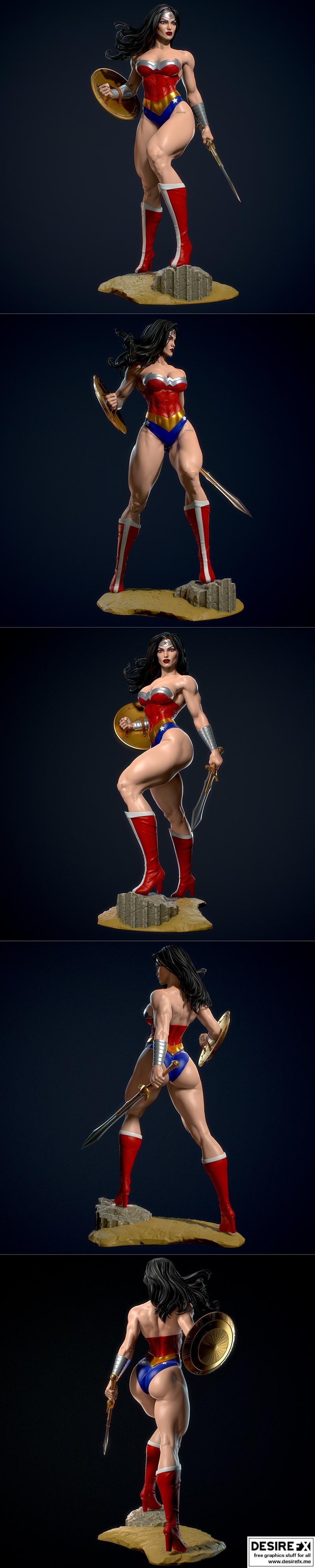 神奇女侠 - Yan-H - 3D打印模型|Wonder woman – Yan-H – 3D Print Model STL