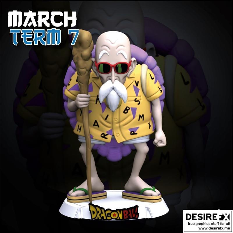 罗希大师雕塑作品——赛凯3D打印模型|Maestro Roshi Sculpture – Sekai – 3D Print Model STL