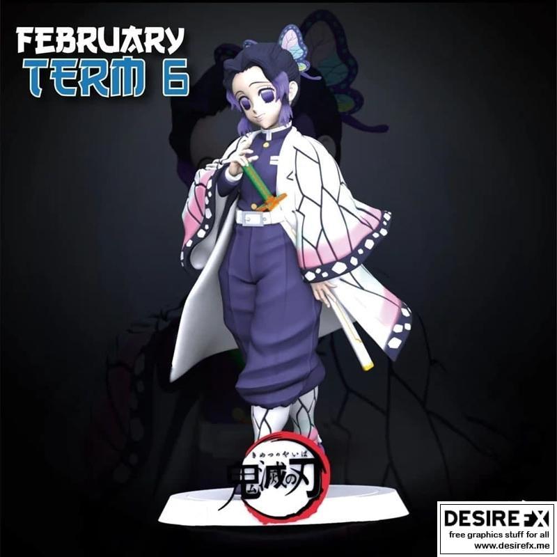 神无月鞠 3D打印模型 STL|Shinobu Kocho Sculpture – Sekai – 3D Print Model STL