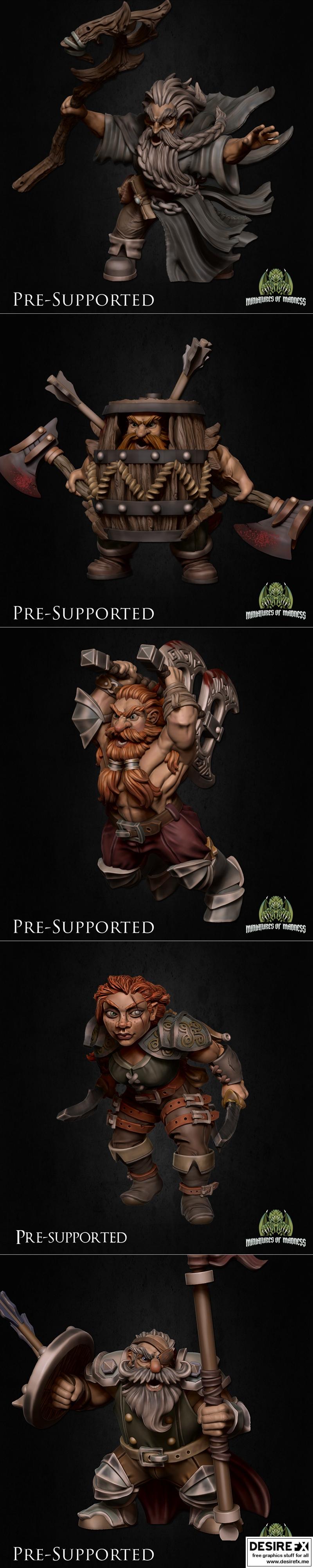 疯狂微缩——持我矮人 3D打印模型|Miniatures Of Madness – Hold my Dwarf – 3D Print Model STL