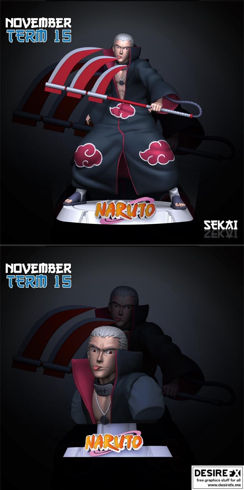 希达雕塑与人像模型——赛凯——3D打印模型|Hidan Sculpture and Bust – Sekai – 3D Print Model STL