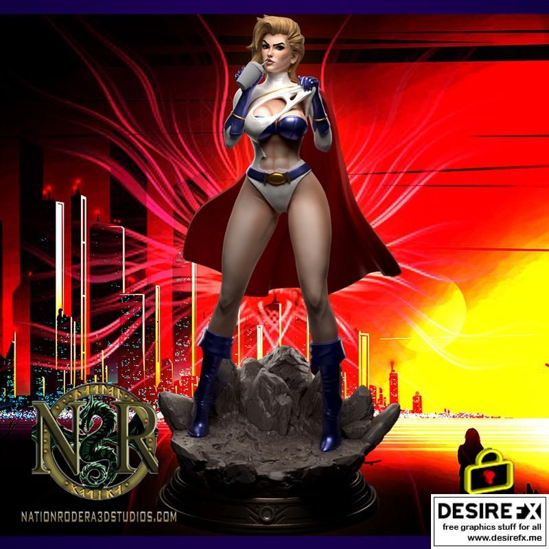 Power Girl 3D打印模型|Power Girl – Nation Rodera – 3D Print Model STL