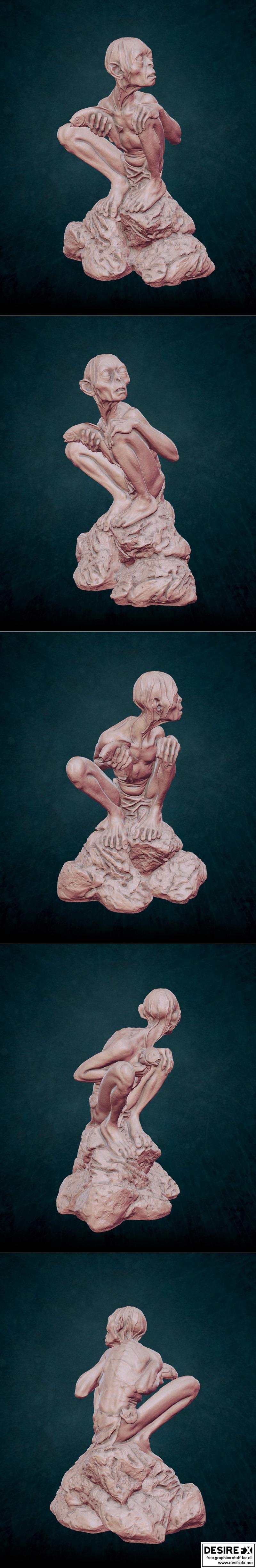 指环王 咕噜 3D打印模型|Gollum – The Lord of the rings – 3D Print Model STL