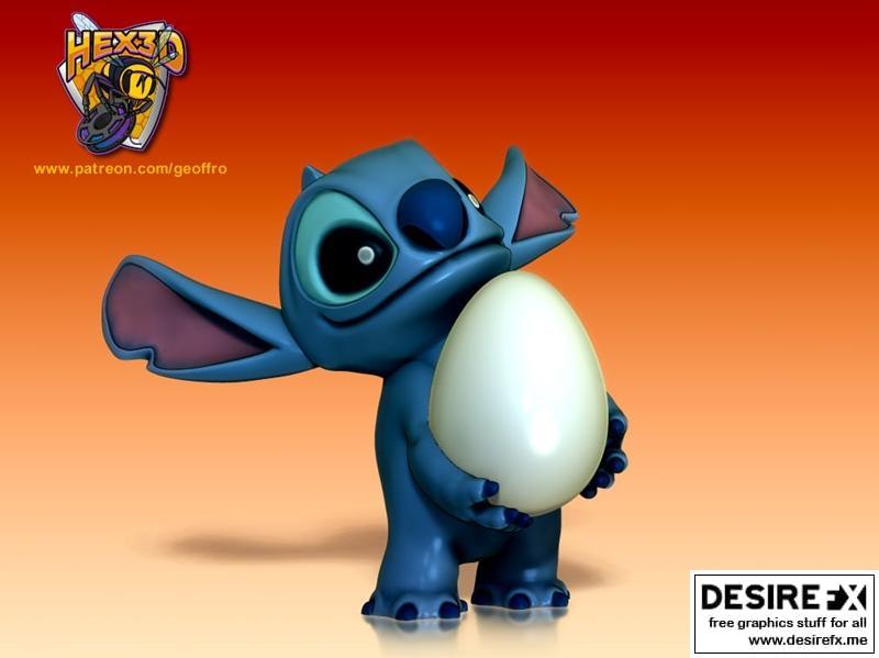 Hex3D – 3D打印蛋托模型|Hex3D – Stitch Egg Holder – 3D Print Model STL