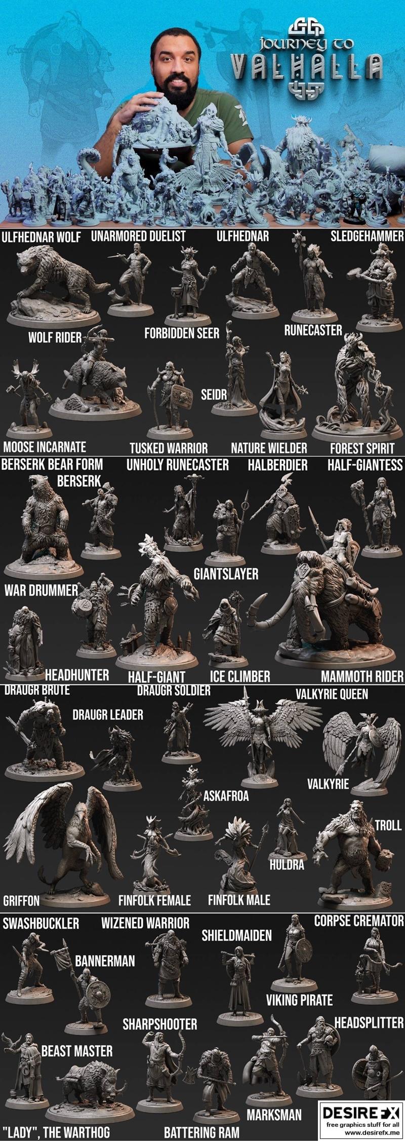 洛特工作室幻想之旅至瓦尔哈拉 3D打印模型|Loot Studio Fantasy Journey to Valhalla Full Release – 3D Print Model STL