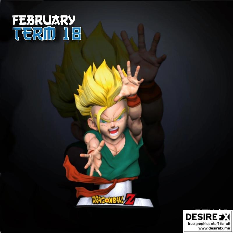 特卢恩 世界 3D打印模型|Trunks Bust Sekai – 3D Print Model STL