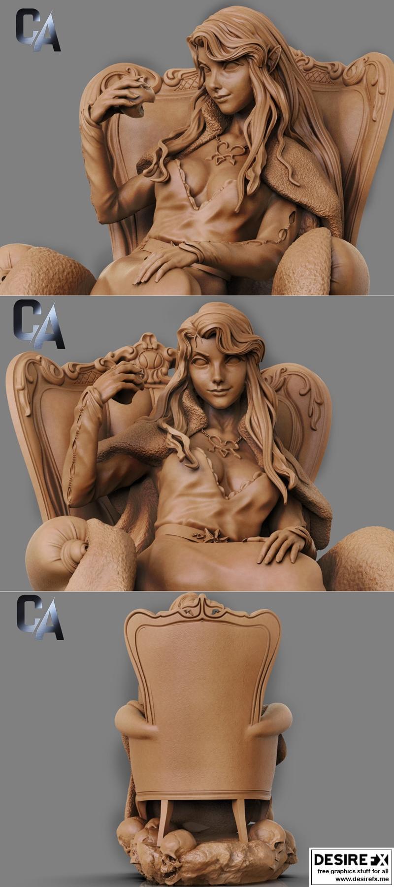 莱诺尔 - 魔境传说 - 3D打印模型|Lenore – Castlevania – Ca 3d Studios – 3D Print Model STL