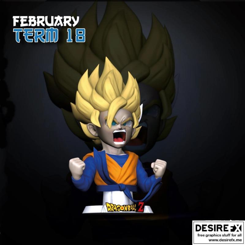龙珠：特兰克斯3D打印模型|Goten Bust Sekai – 3D Print Model STL